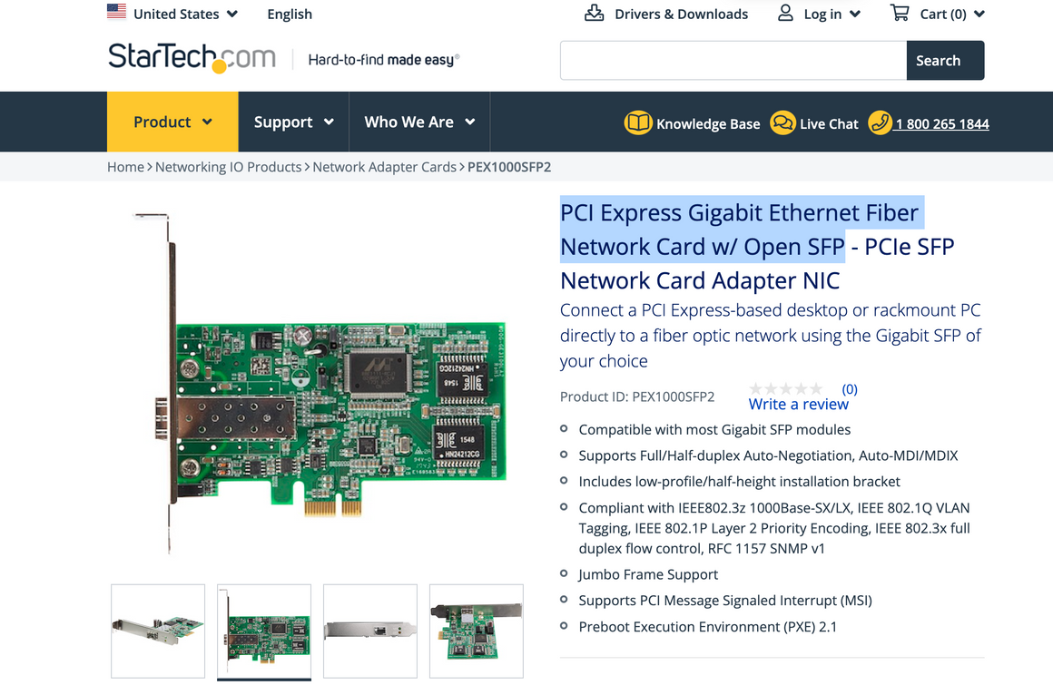 StarTech Ethernet SFP Adapter  - Giesemann OCXO Edition