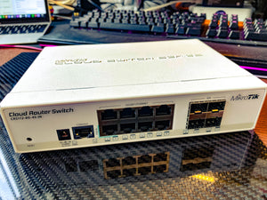 MikroTik CRS112 Cloud Router Switch x Giesemann OCXO White ARMOR Edition