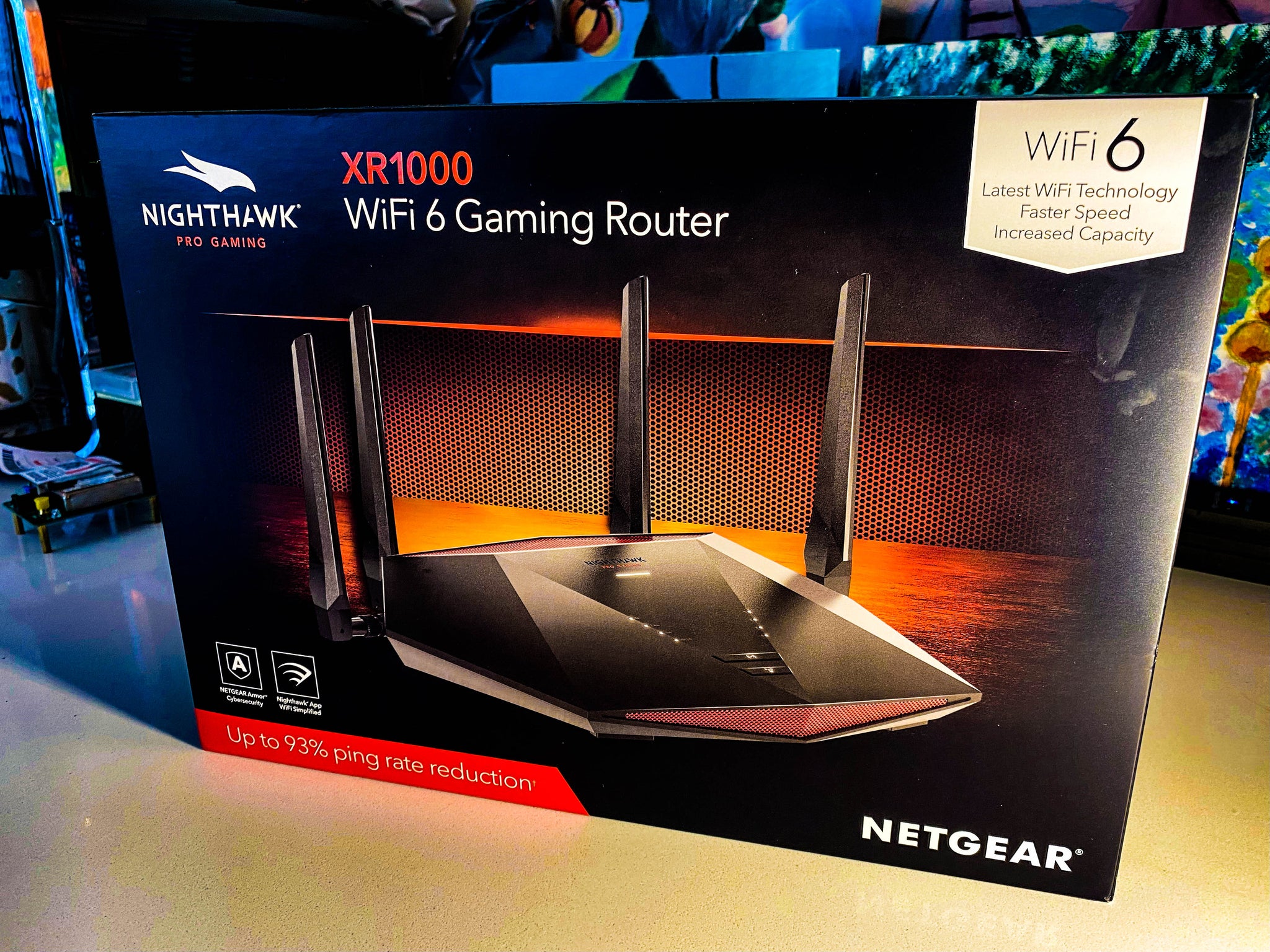 Netgear Nightawk XR1000 Audiophile Router x AfterDark. Black Modernize